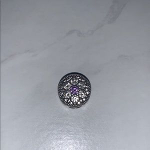 Pandora amethyst flower charm